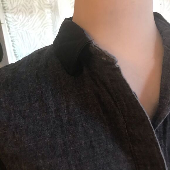 Rag & bone leather trim chambray button down - Picture 6 of 10